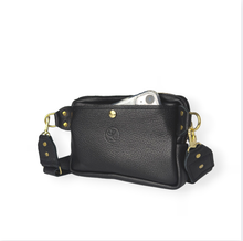 Load image into Gallery viewer, Bailey Belt Bag In Black Leather | Upcycled Gucci