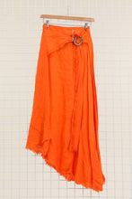 Load image into Gallery viewer, Italian Linen Wrap Skirt with Buckle Loop