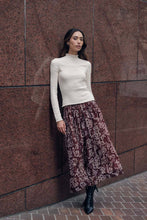 Load image into Gallery viewer, Floral Organza Pleated Circle Midi Skirt