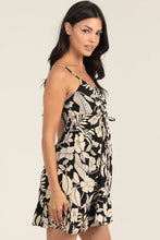 Load image into Gallery viewer, Black Floral PEEK A BOO DRESS