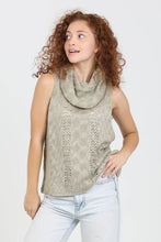 Load image into Gallery viewer, COWL NECK SLEEVELESS SWEATER TOP