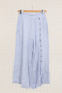 Italian Linen Pants Button Detail