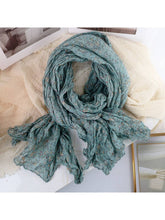 Load image into Gallery viewer, Scarvii - Floral Crinkle Lightweight Scarf