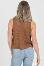 Load image into Gallery viewer, COWL NECK SLEEVELESS SWEATER TOP