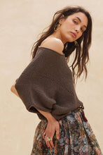 Load image into Gallery viewer, Gia Short-Sleeve Pointelle Ribbed Knit Sweater