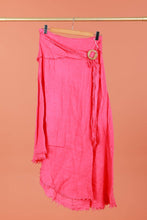 Load image into Gallery viewer, Italian Linen Wrap Skirt with Buckle Loop