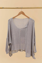 Load image into Gallery viewer, Bizou Asymmetrical Cotton Sweater - France