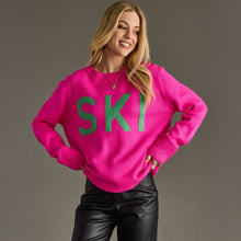 Load image into Gallery viewer, Bright Pink Ski Sweater