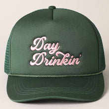 Load image into Gallery viewer, Day Drinkin Texts Embroidery Mesh Back Trucker Hat
