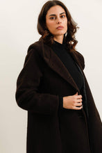 Load image into Gallery viewer, Petra Long Chocolate Wool Coat Italy