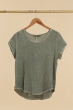 Load image into Gallery viewer, Cotton-linen blend t-shirt, round neck 3389