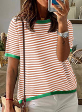 Load image into Gallery viewer, Tilly Striped Short Sleeve Knit Sweater
