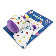 Load image into Gallery viewer, 4-Piece Dog Birthday Kit: Bandana, Hat, Bow Tie, Plush Toy