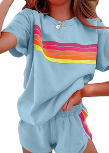 Ava Shortsleeve Striped Top