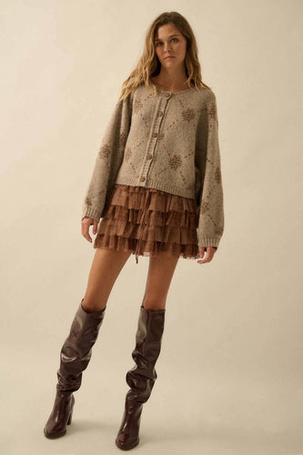 Snowflake Jacquard Cardigan