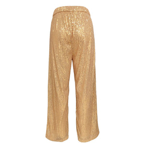 Sequin Long Loose Pants