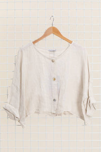 Italian Linen Button Down Top