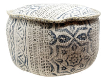 Load image into Gallery viewer, Round Pouf/Ottoman/Stool-Cotton Canvas