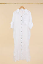 Load image into Gallery viewer, Long Italian LinenShirt Dress - 100% linen
