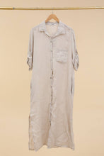 Load image into Gallery viewer, Long Italian LinenShirt Dress - 100% linen