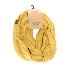 Load image into Gallery viewer, Solid Cable Knit CC Infinity Scarf