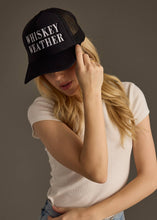 Load image into Gallery viewer, Black Whiskey Weather Trucker Hat