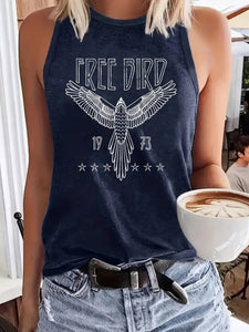 Free Bird & Rock graphic tank top