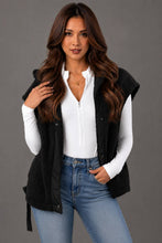 Load image into Gallery viewer, Black Fleece Vest