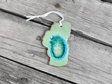 Load image into Gallery viewer, Lake Tahoe Ornament - Handmade Ornament, Ceramic, Geode
