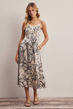 Load image into Gallery viewer, Flora Lace Trim Satin Midi Dress
