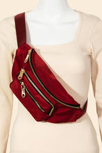 Load image into Gallery viewer, Triple Pocket Nylon Fanny Pack