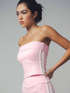 Side Stripe Strapless Tube Top