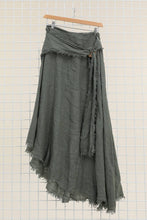 Load image into Gallery viewer, Italian Linen Wrap Skirt with Buckle Loop