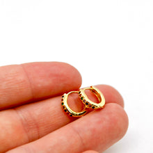 Load image into Gallery viewer, Tiny Rhinestone Mini Huggie Earrings - E4-405