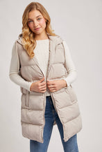 Load image into Gallery viewer, GIGI HOODED LONGLINE PUFFER VEST