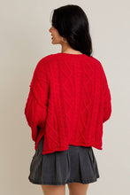 Load image into Gallery viewer, DARCY OVERSIZED CABLE KNIT SWEATER