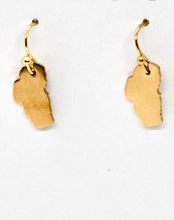 Load image into Gallery viewer, Large Lake Tahoe Gold Plate Earrings