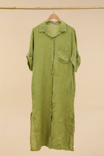 Load image into Gallery viewer, Long Italian LinenShirt Dress - 100% linen