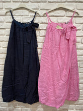 Load image into Gallery viewer, Italian Linen Bow Strap Dress