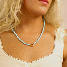 Load image into Gallery viewer, Semi Precious Natural Stone Charm Keeper Necklace