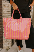 Load image into Gallery viewer, Glossy Striped Tote Bag