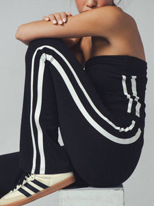 High-Waist Side Stripe Flared Pants