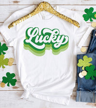 Load image into Gallery viewer, St Patricks Day - Lucky Retro T-Shirt