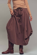 Load image into Gallery viewer, Balloon Hem Drawstring Maxi Skirt
