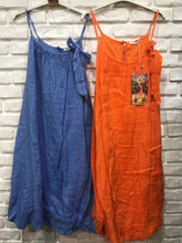 Load image into Gallery viewer, Italian Linen Bow Strap Dress