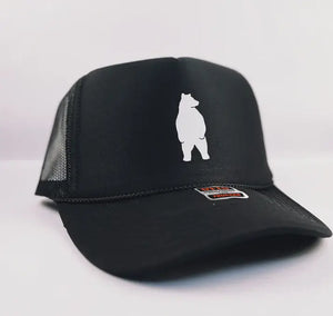 Hey Bear! Adult Trucker Hat: Black