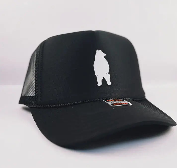 Hey Bear! Adult Trucker Hat: Black