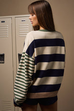 Load image into Gallery viewer, Camille Color Block Striped Sweater Top