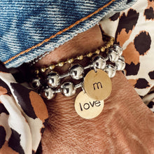 Load image into Gallery viewer, Chunky Brass Love Tag Bracelet