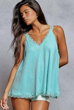 Load image into Gallery viewer, Black Lace Tank Top